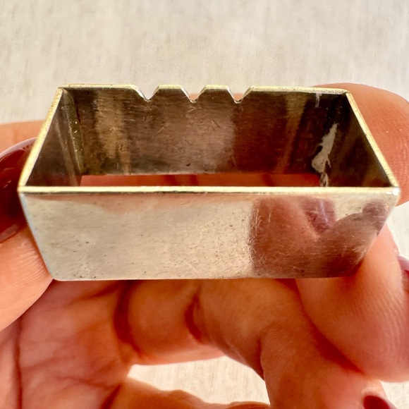 Vintage sterling silver belt buckle and two keepers. 1.25” - Picture 7 of 10